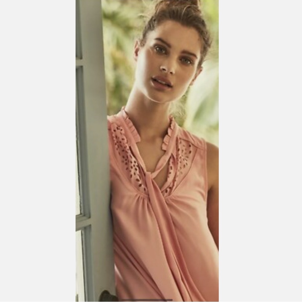 ANTHROPOLOGIE MAEVE LUCA TIE NECK TANK - Picture 2 of 12